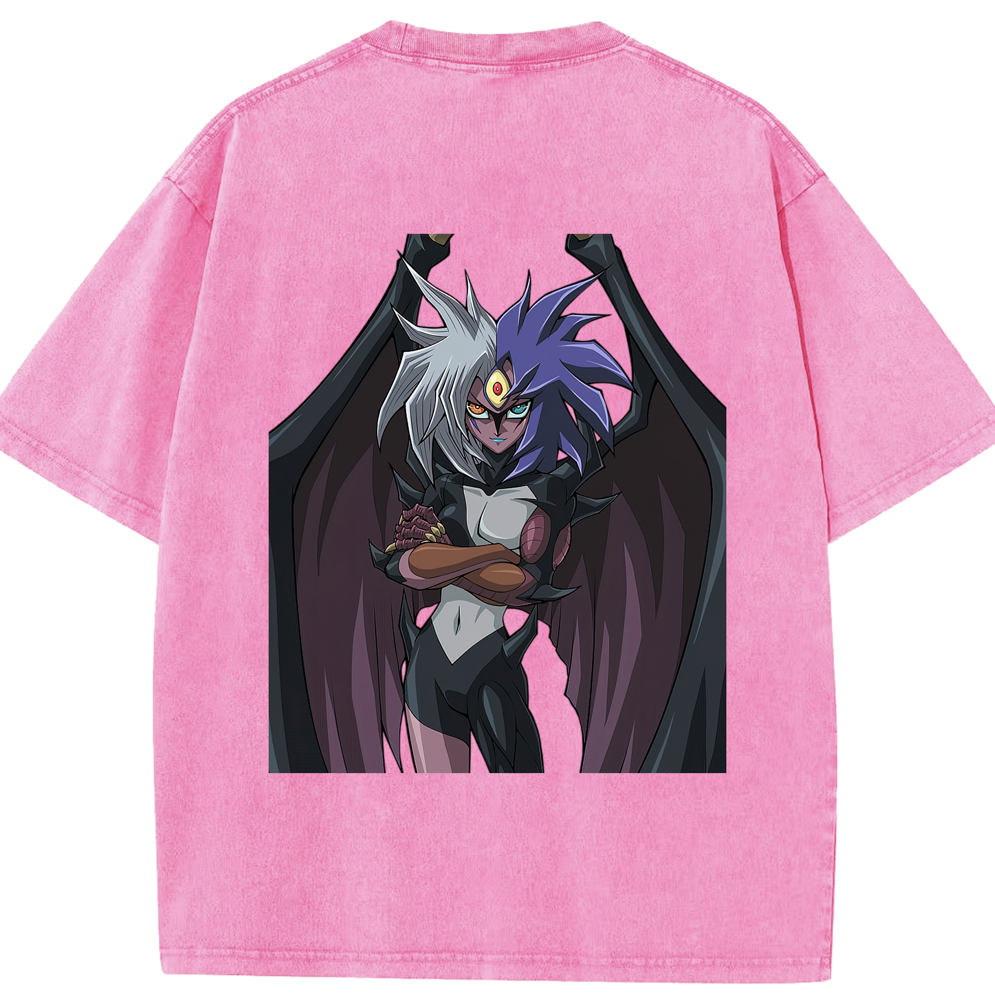 （画像用） 遊☆戯☆王 Yu-Gi-Oh! 綿100% ヴィンテージ風 半袖Tシャツ（背面プリント）